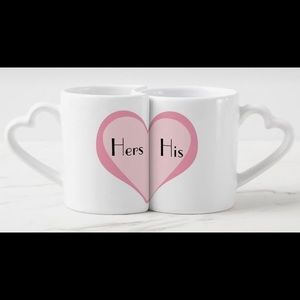 Heart couple mugs